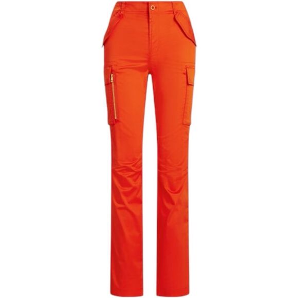 Ralph Lauren Collection Purple Label Cotton Orange sateen cargo pants Size 8 - Picture 12 of 16